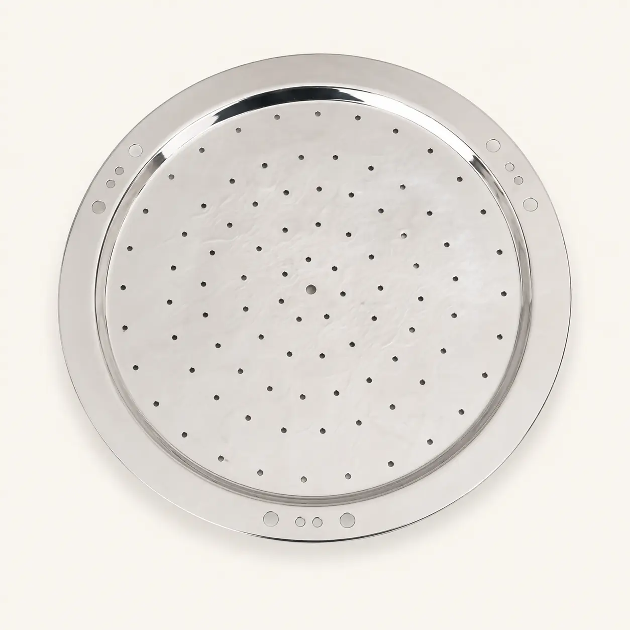 Perforated stainless steel multi-kadai steamer plate