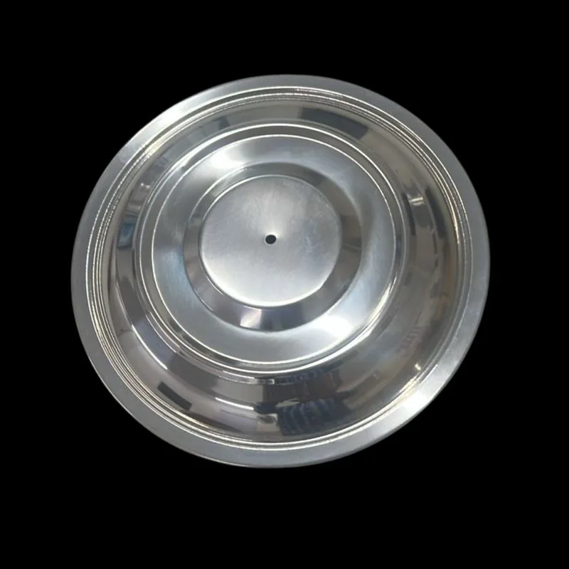 Precision stamped stainless steel cookware lid
